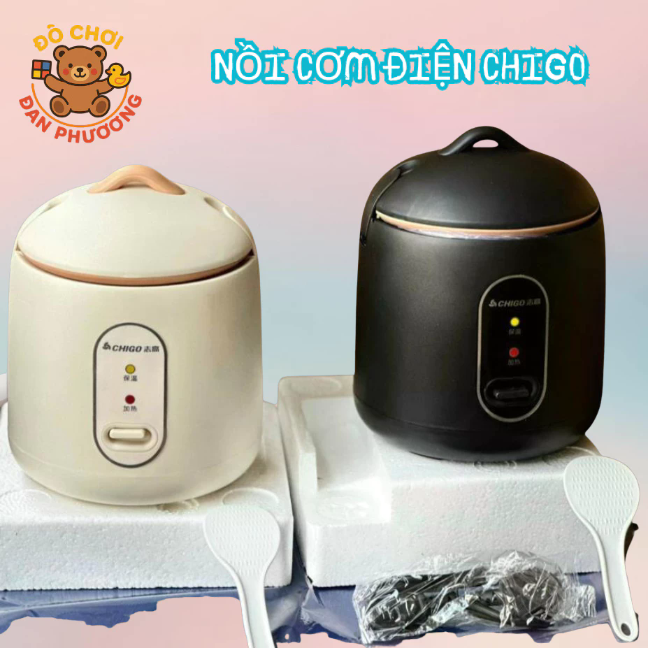 Nồi Cơm Điện Chigo Đa Năng Tráng Chống Dính, Nấu Hầm Cháo Phù Hợp Cho 2 Người Lớn